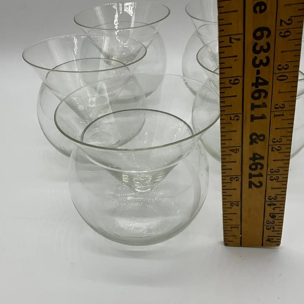 Martini Chiller Bowls Set of 5 Clear Glass 2-Piece Shrimp Cocktail Party